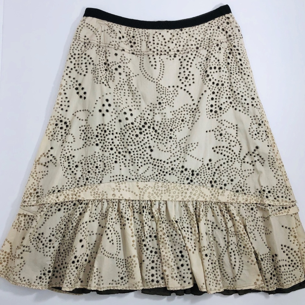 Neesh by D.A.R.Boho Raw Eyelet Prairie Skirt